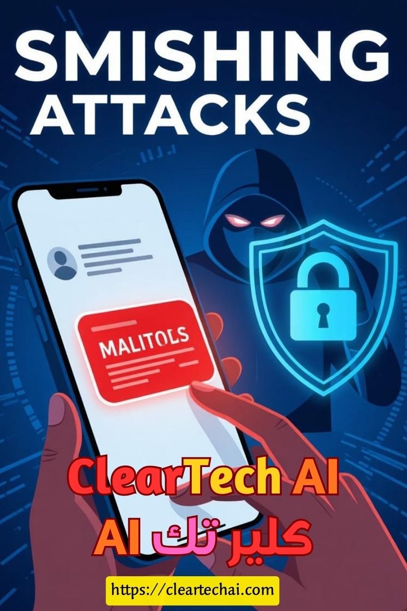 هجمات التصيد بالرسائل النصية (Smishing) والوقاية منها | ClearTechAI | كلير تك AI