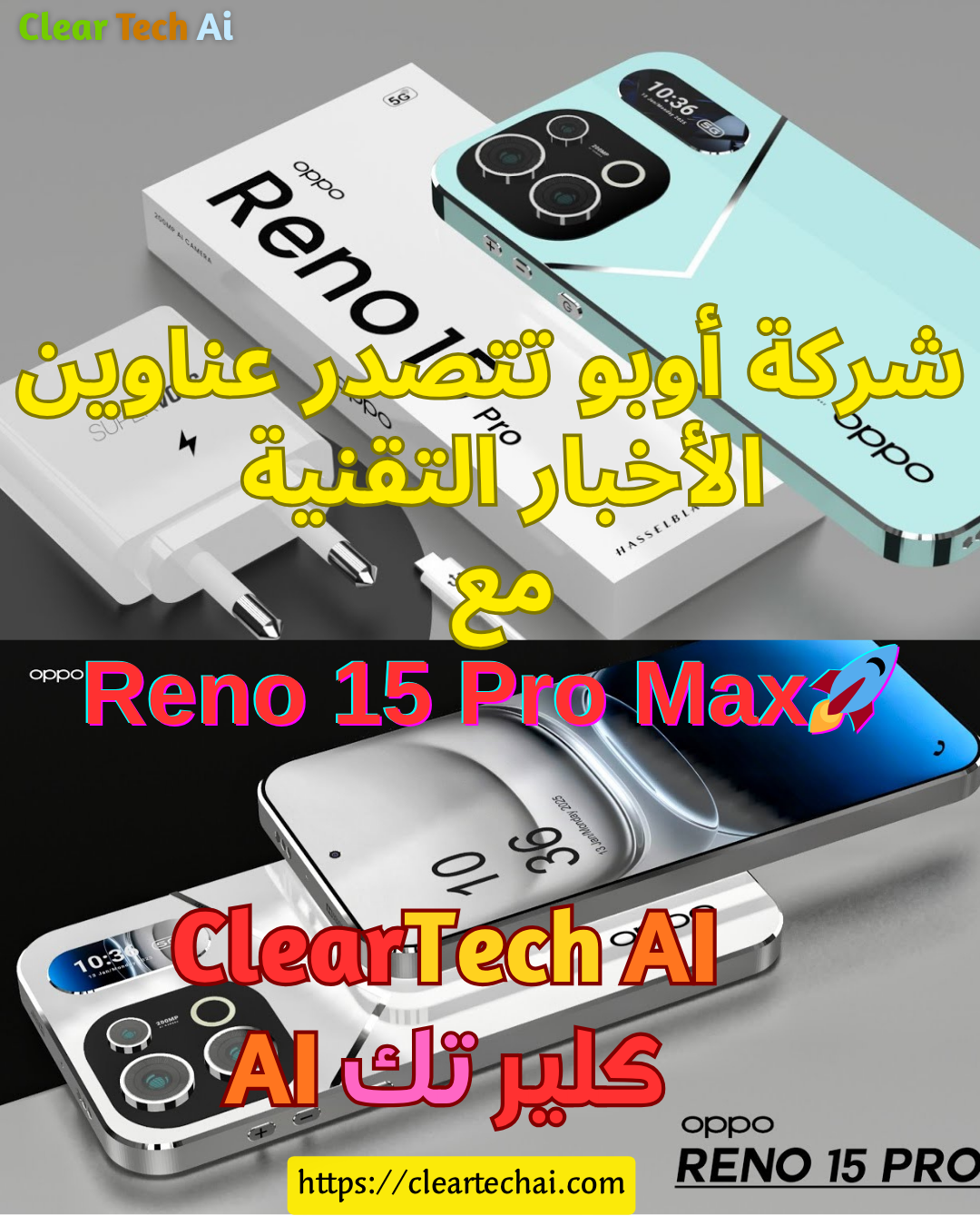 أوبو تكشف عن سلسلة Reno 15: نسخة Pro Max تسرق الأضواء