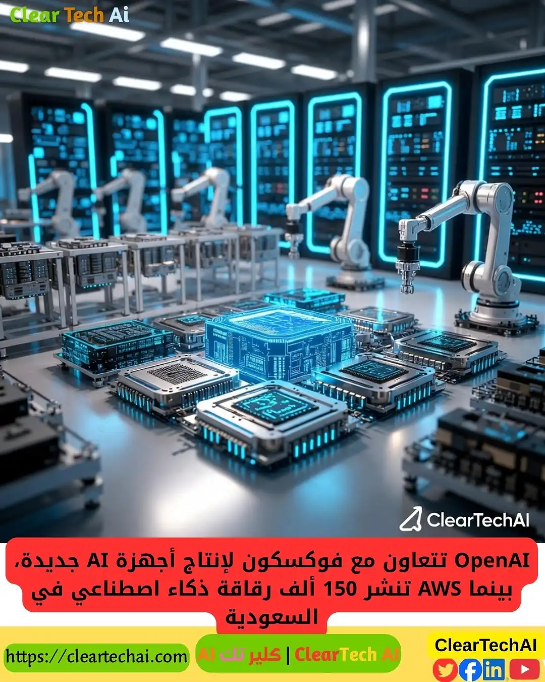 صفقة OpenAI مع فوكسكون وانتشار رقائق AWS في السعودية: بداية عصر أجهزة الذكاء الصناعي