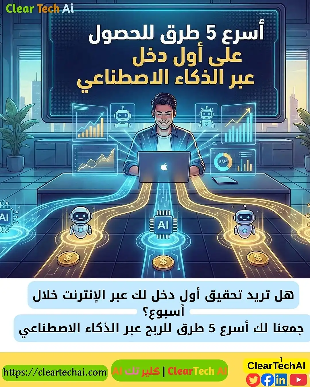 أسرع طرق الربح من الذكاء الاصطناعي للمبتدئين في 2025